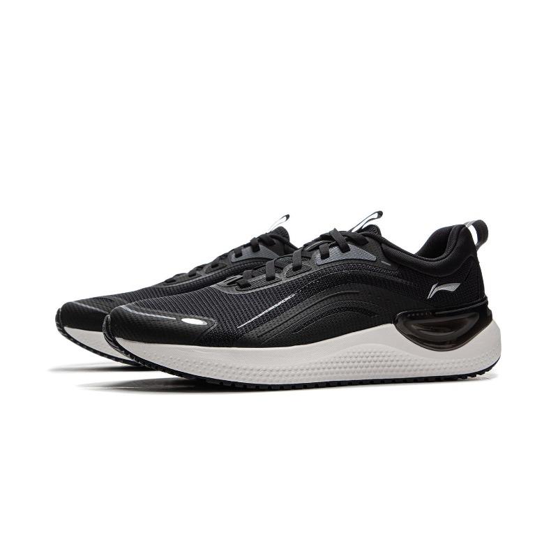 Li-Ning Yishi Soft Elastic Breathable Shock Absorbing Low Top Men Running Shoes Black ARSV015-5