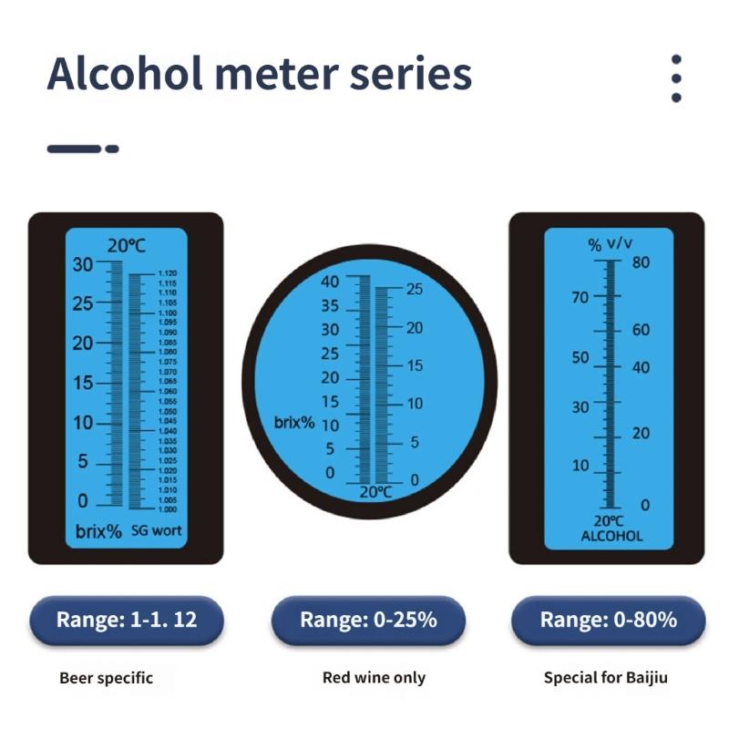 Portable Handheld Sugar Refractometer For Testing Drinks Fruit Juice Sugar Measurement And Density In Ocean Water