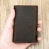 Vintage Crazy Horse Top Grain Leather Credit Card Holder Wallet Mens Slim ID VIP Cards Bags Small Change Coins Purses