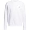 adidas Embroidered Round Neck Pullover Sweatshirt, Men Daily Sports Casual White Sweatshirt IU4517