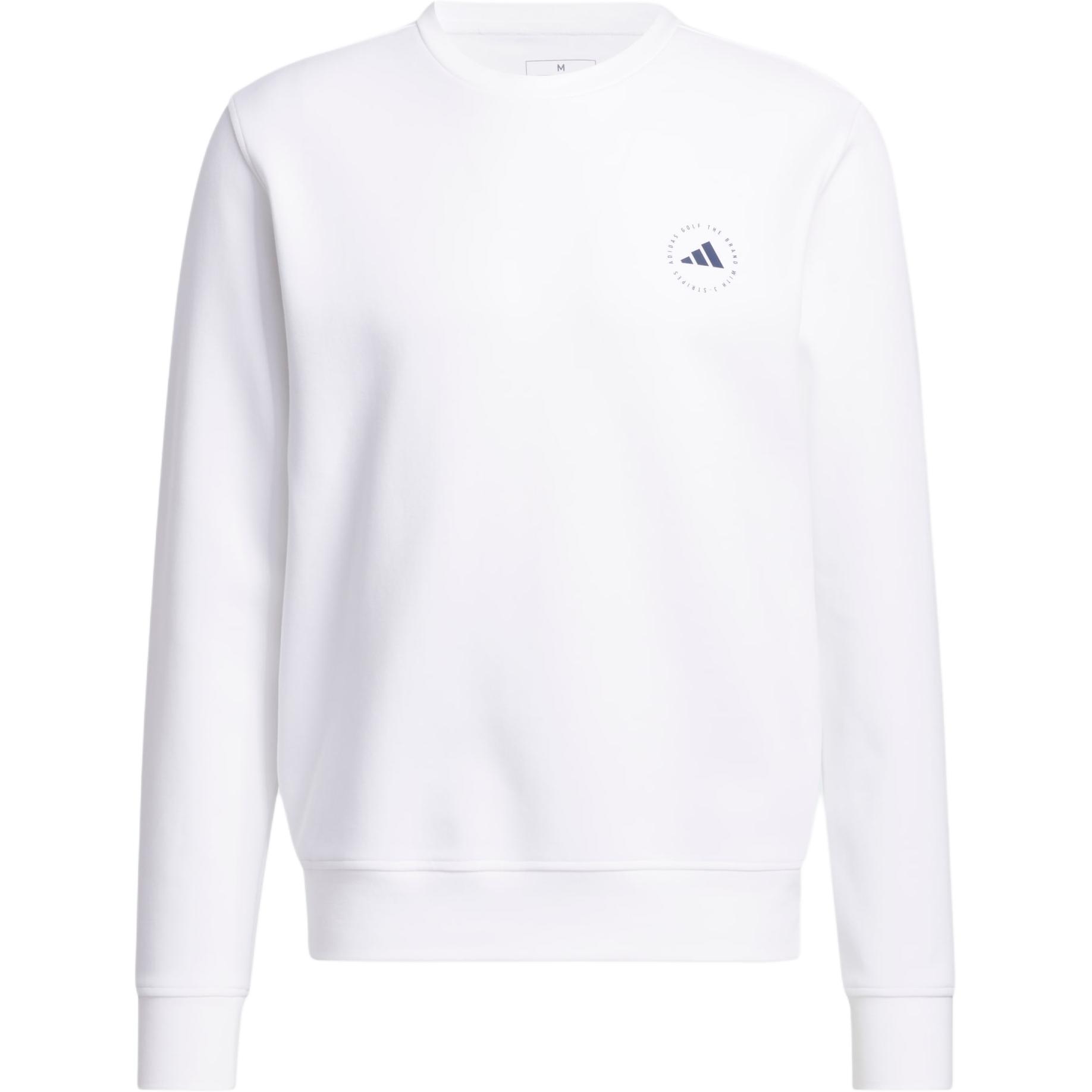 Adidas Simple Round Neck Sports Embroidered Pullover Sweatshirt Men Sweatshirt White IU4517 A/S