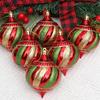 6pcs Shatterproof Painted Christmas Balls Pendant Reusable Plastic Xmas Tree Ornament Elegant Merry Christmas Decor