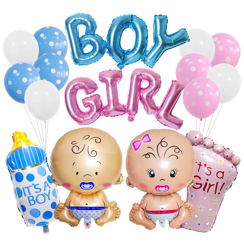 Niebieski Zestaw Balonów Foliowych w Kształcie Butelki na Mleko na Baby Shower - Dekoracja na Uniwersalne Świętowanie