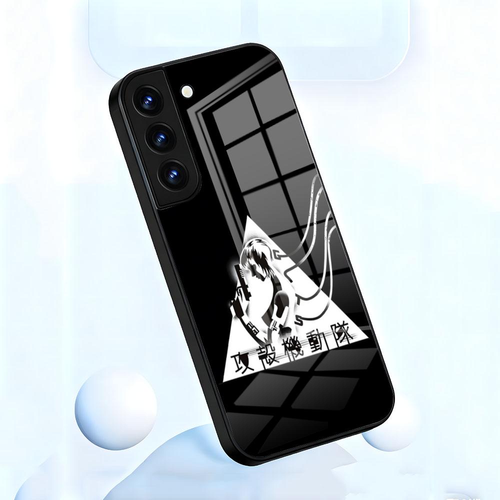Anime G-ghost In The S-shell Phone Case For Samsung S26 S25 S24 FE S23 S22 S21 Plus S20 Ultra Note20Ultra Black Glass Cover