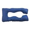 Cuscino per allattamento e gravidanza tipo U per dormire sul fianco - stelle blu navy