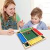 Shut The Box Board Game with 2/4 Dice Four-sided Kids Adults Family Educational Math Number Strategy Game Wooden Close The Box Toy Game Night Props
