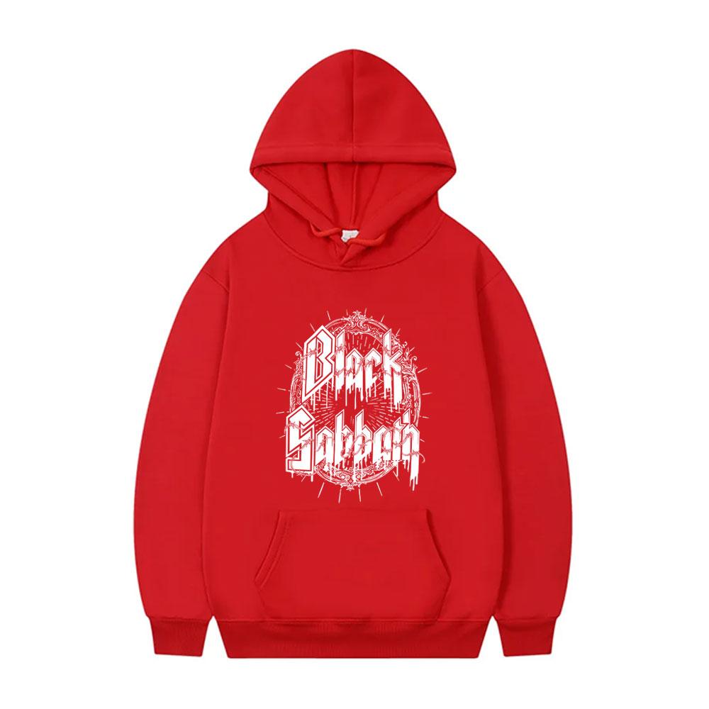 90s Heavy Metal Rock Band Black Sabbath Hoodie Ozzy Osbourne Sweatshirt Men Women's Fashion Vintage Oversized Pullover Hoodies