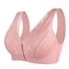 Lace Wide Strap Front Closure Wireless Bra Soft Supportive Fabric Comfortable Fit Seamless Design for Everyday Wear and Sleep