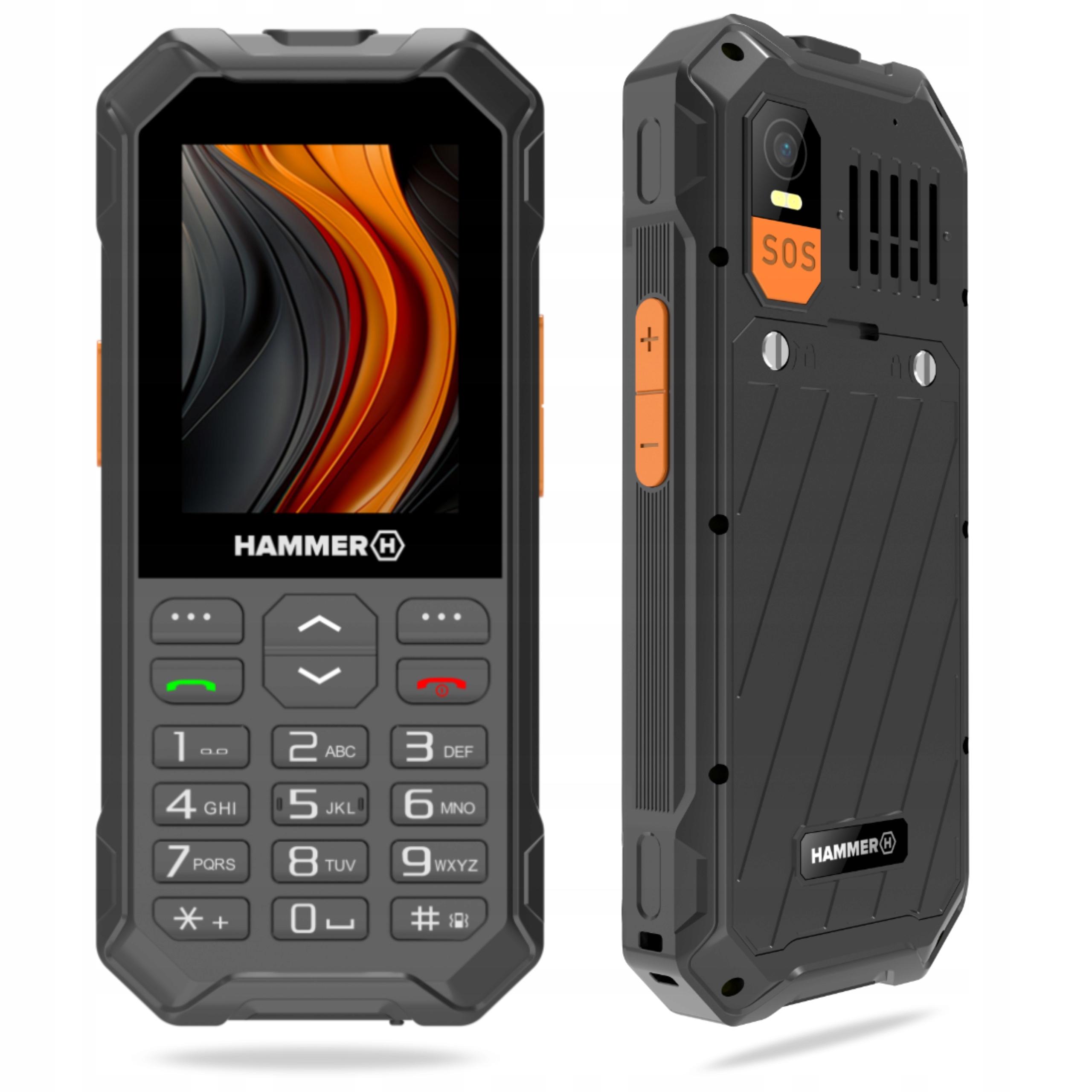 Hammer Noir / Orange Téléphone Résistant 6 Lte Ip68 Réseau 4G Batterie 2500Mah - Image 5