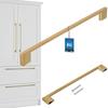 KOTARBAU® Kitchen Furniture Handle Classic Modern Oblong Long Matte Gold 289 MM Spacing 256 MM