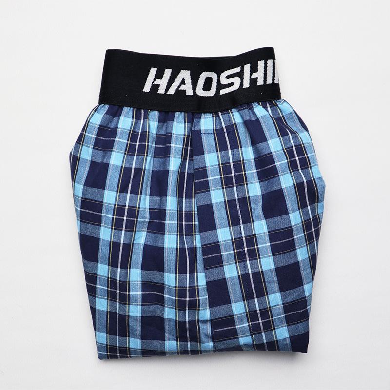 Men’s Loose Fit Plaid Cotton Boxer Briefs Pajama Pants
