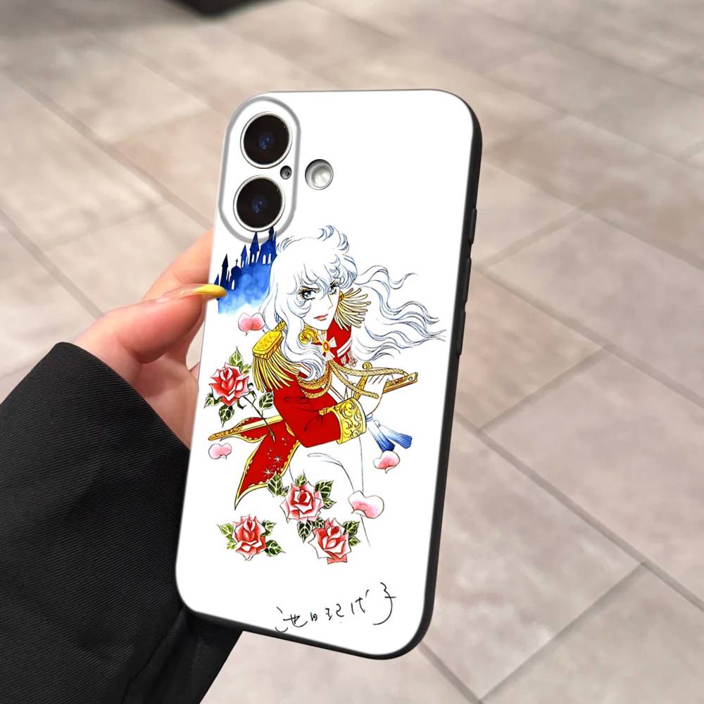 Rose Of V-Versailles Lady Oscar Soft Back Phone Cover Case For IPhone 17 16 Pro Max 15 12 11 16e 13 Mini 14 15 Plus