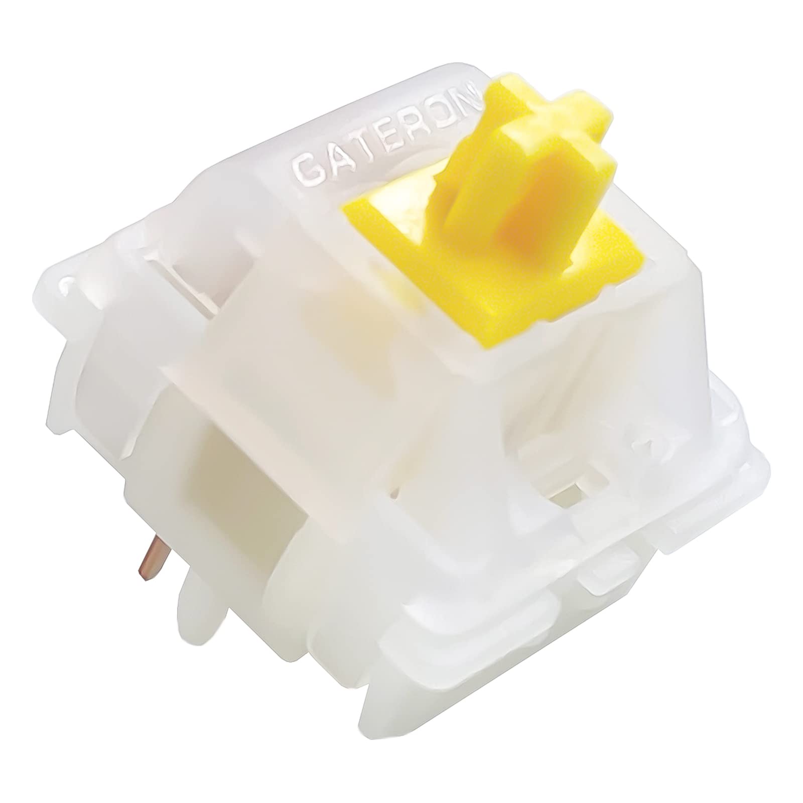 

Gateron Milky Yellow Pro Switches, Pre-lubricated, SMD RGB LED, KS-3 5-Pin Switches, Compatible with MX Mechanical Gaming Keyboards (72 Yellow