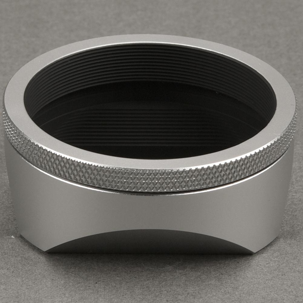 with 49mm Adapter Ring Square Metal Lens Hood Shade Silver Square Metal Lens Hood for Fujifilm Fuji X100VI X100V Camera