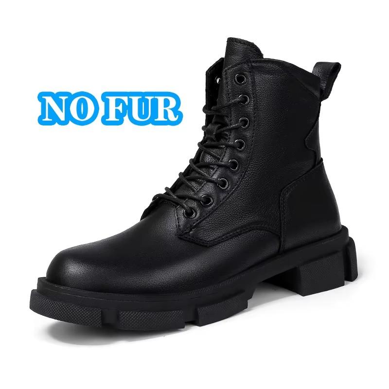 Fashion Genuine Leather Motocross Boots For Men Handmade Men Casual Shoes 2024 New Men s Basic Boots High Top Male Lace-Up Walking Shoes 38 8319₽