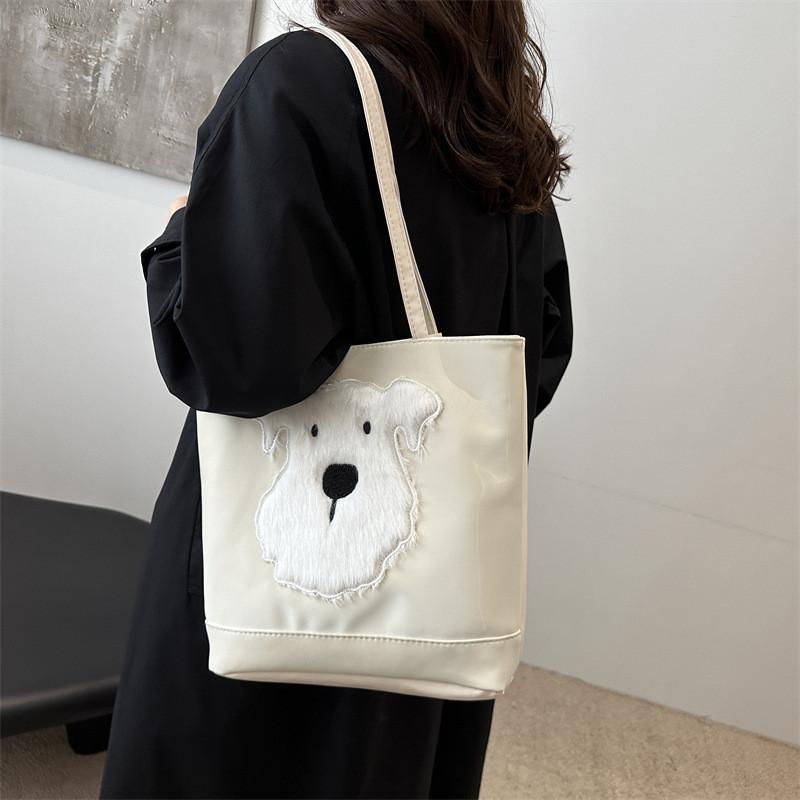 Stylish 2024 Autumn New Arrivals Women's Shoulder Tote Bag In Black Brown Blue White