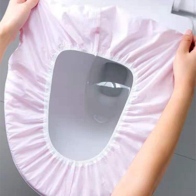 10 Pcs/set Disposable Toilet Pad Double-layer Thick Non-woven Toilet Set Cover Tourist Full Coverage Waterproof Toilet Cover
