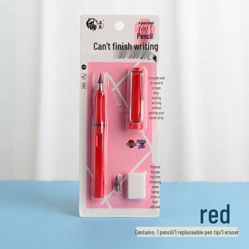 Black Tech Eternal Pencil: No Sharpening, No Ink, Break-Resistant Lead, Posture-Correcting Drawing Tool