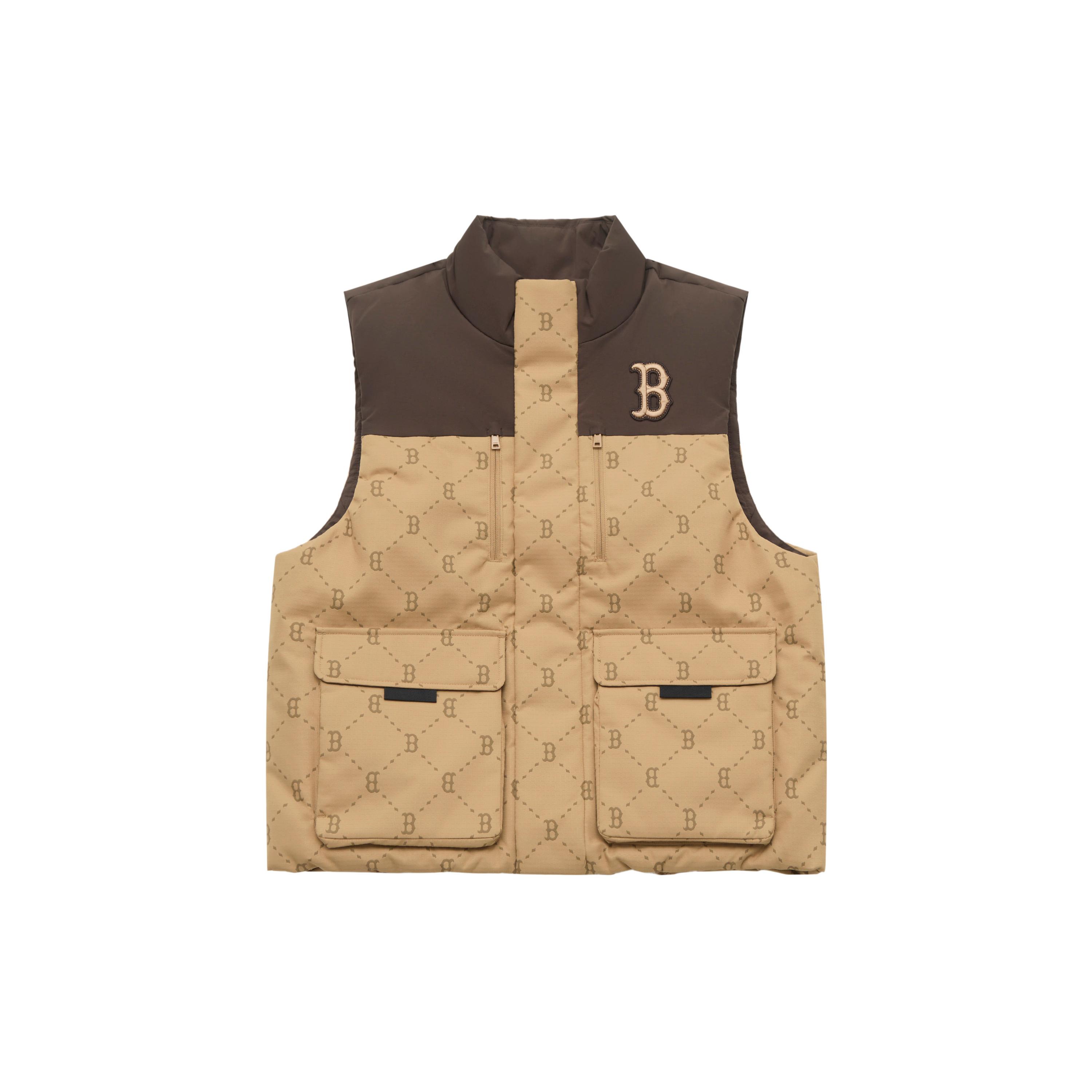 MLB MONOGRAM Collection Boston Red Sox Down Vest Unisex 3ADVM0156-43BGS L