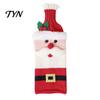 Christmas Dinner Party Favors Wine Bottle Cover, Holiday Knitted Champagne Bag, Snowman Santa Sweater Claus Elk for New Year Decoration Festive Table