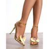 Women's 3D Floral Ankle Strap Stiletto Sandals - Fashion Party High Heels