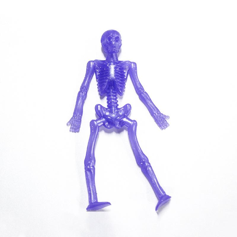 10 ks/sáček Flexibilní TPR Měkká guma Pružný Malý Zombie Kostlivec Muž Halloweenské Koleda Hračky Kreativní Mini Šílená Hračka