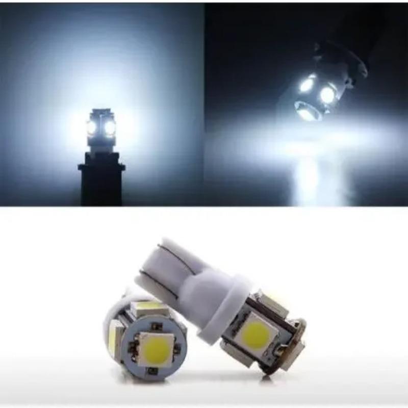 5 шт. 12 В/24 В T10 Светодиодная лампа 5050 Светодиодные лампы для приборной панели Клиновидные Светодиодные лампы для приборной панели автомобиля Светодиодные лампы для салона Светодиодная лампа Лампа бокового габарита 12v белый