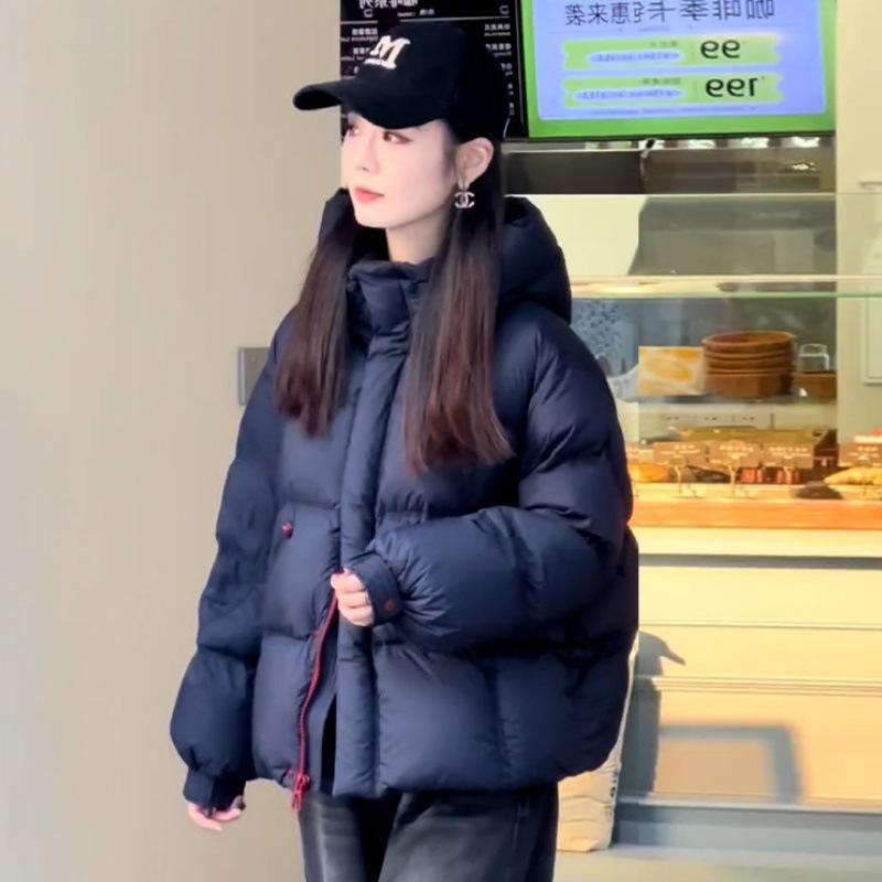 Winter New Style Hooded Short Casual Cotton Jacket for Women with Design Sense and Thickening