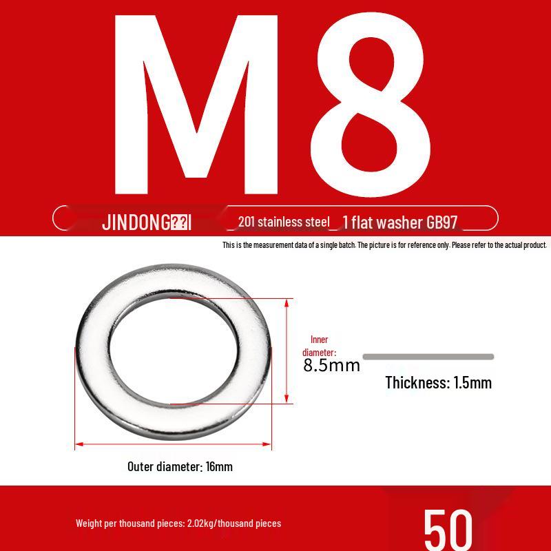Stainless Steel 304/201/316 Oversized Thick Flat Washer Gasket Screw Washer GB97/GB96