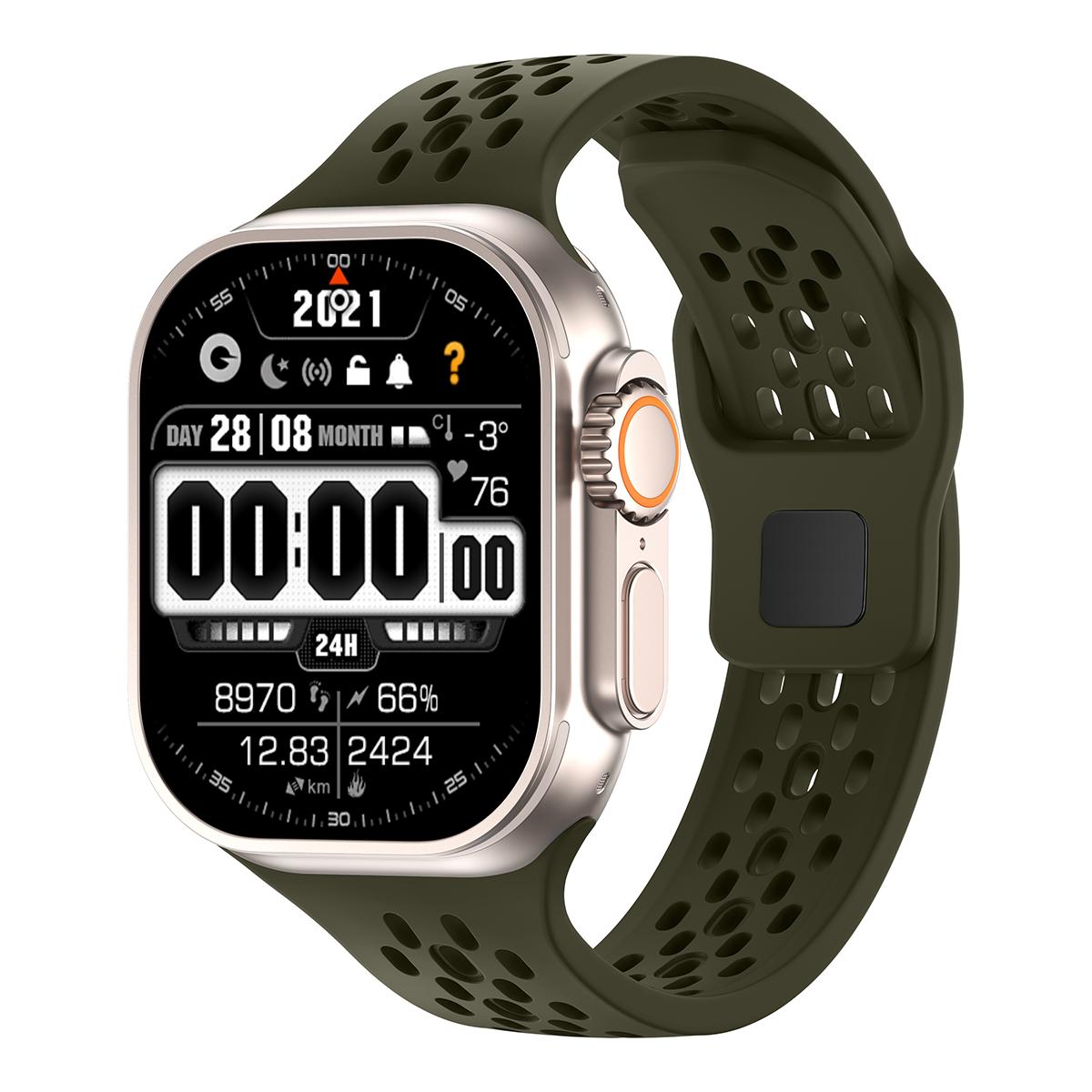 

ГОРЯЧИЙ Силиконовый ремешок Для Apple watch Ремешок 45 41мм 44мм 49 40мм 38 42мм 46 браслет correa iwatch Серия 11 10 9 8 7 6 5 3 SE Ultra 38 40 41mm оливковый