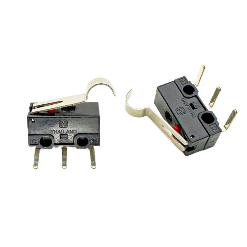 Micro Switch AH186461 - Small Switch, R Handle, 0.1A 125VAC, Bent Pins