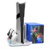 PS5 Pro/Slim Ultra-Thin RGB Cooling Base & Controller Charging Dock with Game Disc Rack