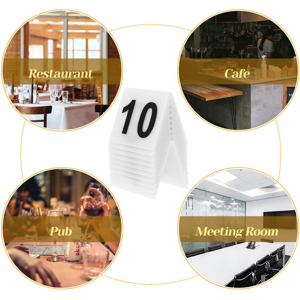 20 Pcs Restaurant Number Plate Evidence Marker Markers Signs Table Numbers Acrylic Decorate