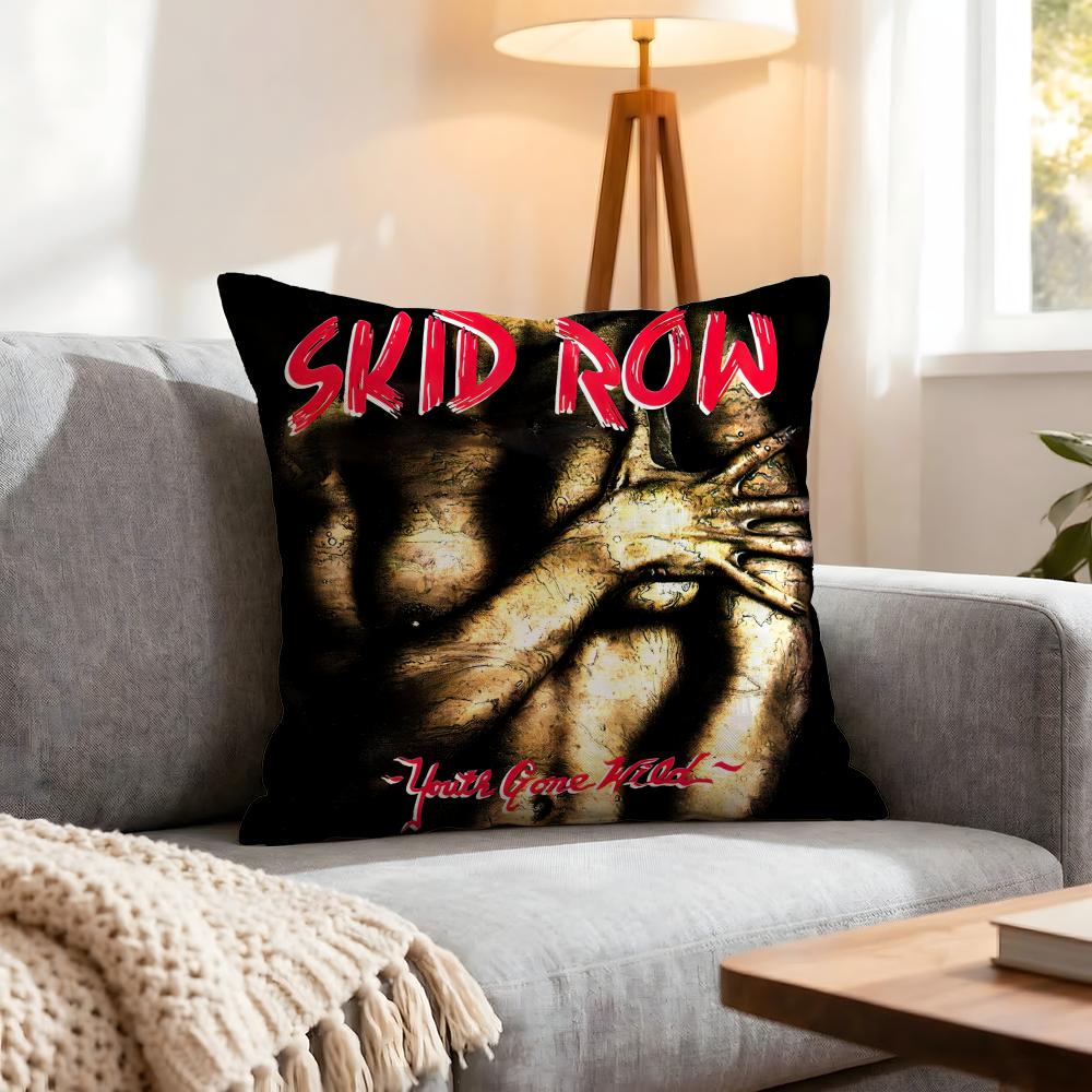 Band Skid Row Cushion Cover 1Pcs Decorative Covers Soft Cushion Case For Sofa Couch Decor 40X40 45X45 Pillowcases