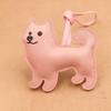 Trendy Samoyed Dog PU Leather Keychain Animal Charm for Purse Decoration
