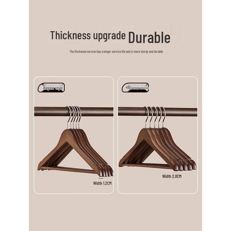 HANDUNYOU Solid Wood Anti-Slip Hangers