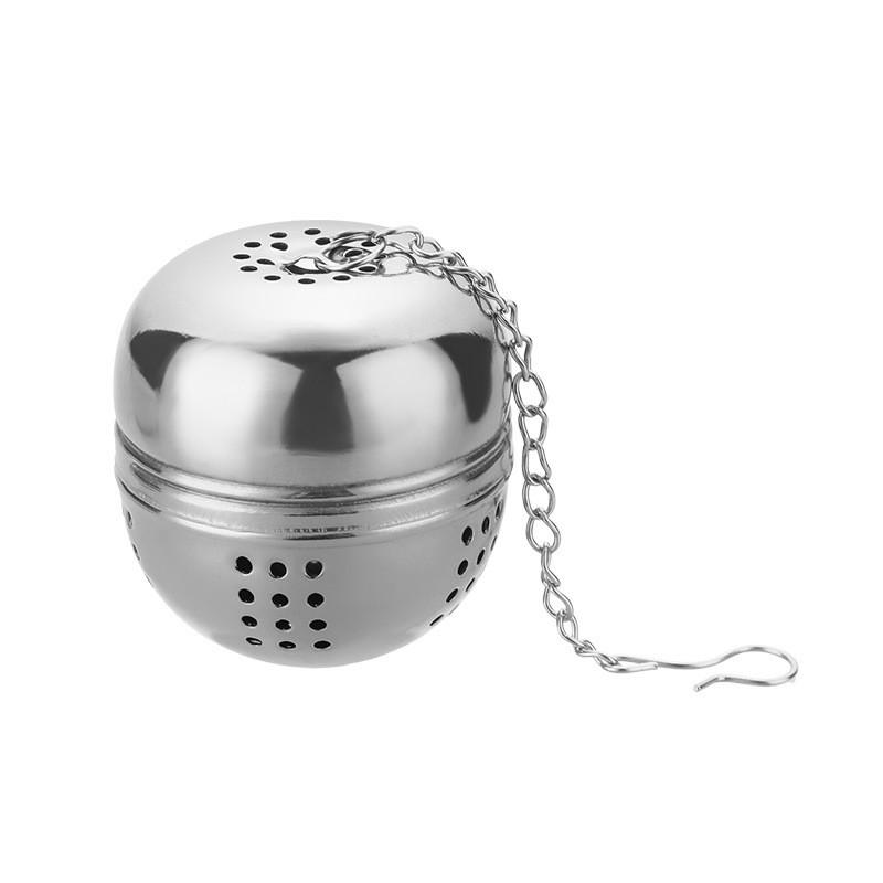 Stainless Steel Tea Infuser Tea Leak Mesh Strainer Hot Pot Spices Seasoning Ball Teapot Filter with Chain Kitchen Accessories