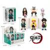 Anime Demon Slayer Kimetsu No Yaiba Multiform Figure Blind Box Beans Tanjiro Action Figure Warrior PVC Model Christmas Gift