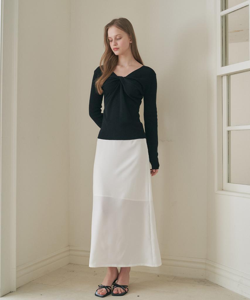 Peullobeu Twist Point Knit_Bk
