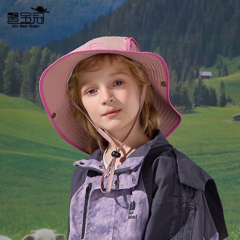 Children's Hat Summer Travel Sun Hat Quick Drying Waterproof Big Brim Bucket Hat Boy Outdoor Mountaineering Sun Hat