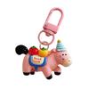 Cartoon Year of the Horse Lucky Keychain Pendant - Cute Bag Charm & Student Backpack Accessory