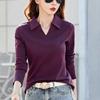 Lapel Long-sleeved Bottoming Shirt Women's Spring and Autumn New Fashion Casual Loose Outer Wear Olo Shirt Top Tide