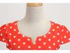Summer Polka Dot Hepburn Dress with Ribbon - Big Swing Style