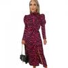 AX Paris Womens/Ladies Zebra Print Polyester Puff Sleeve Midi Dress