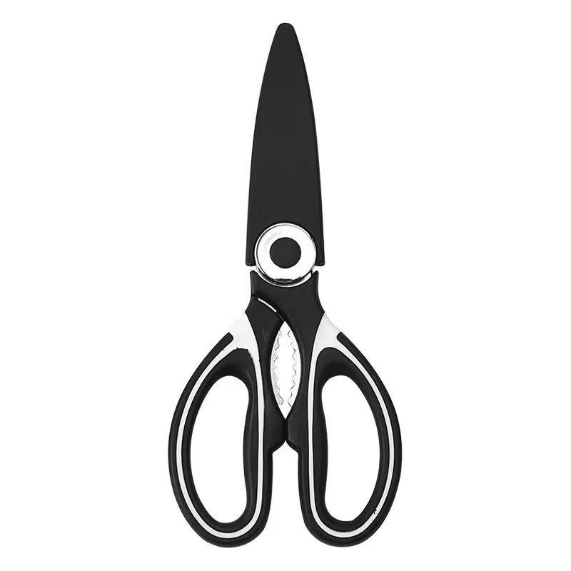 Multifunctional Kitchen Scissors: Stainless Steel Bone Cutter, Meat and Fish Scraper, Bottle Opener