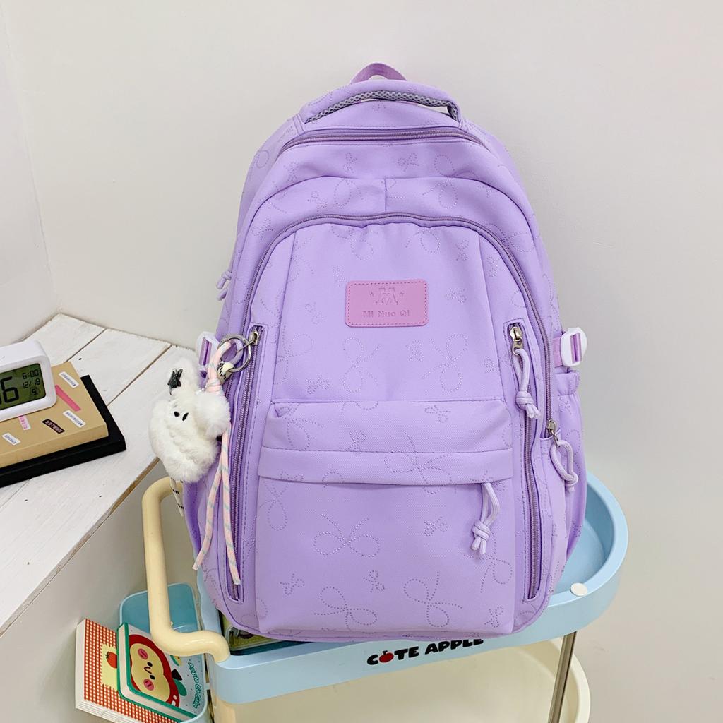 School Bag: a High-look, Solid-color, Simple Backpack, Lightweight Backpack for Junior High, High School, and College Students