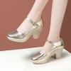 New 2025 Women Pumps With High Heels For Ladies Work Shoes Dancing Platform Pumps Women Genuine Leather Shoes Mary Janes