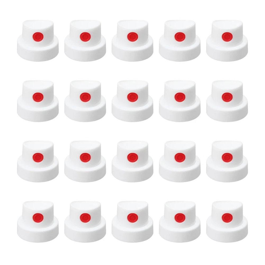 

20 шт. Колпачок для аэрозольной краски Пластиковые распылительные насадки Белая крышка-заменитель для аэрозольной краски для граффити, уличного искусства, бутылки