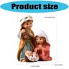 Cartoon Miniature Nativity Scene Statue Religious Home Decors Resins Holy Family Figurine For Christmas Celebration