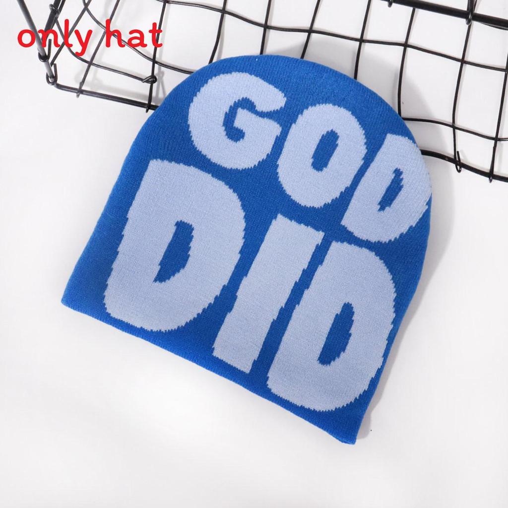 Pattern Fashion Letter Women Casual Warm Knitted Hat For Autumn And Winter